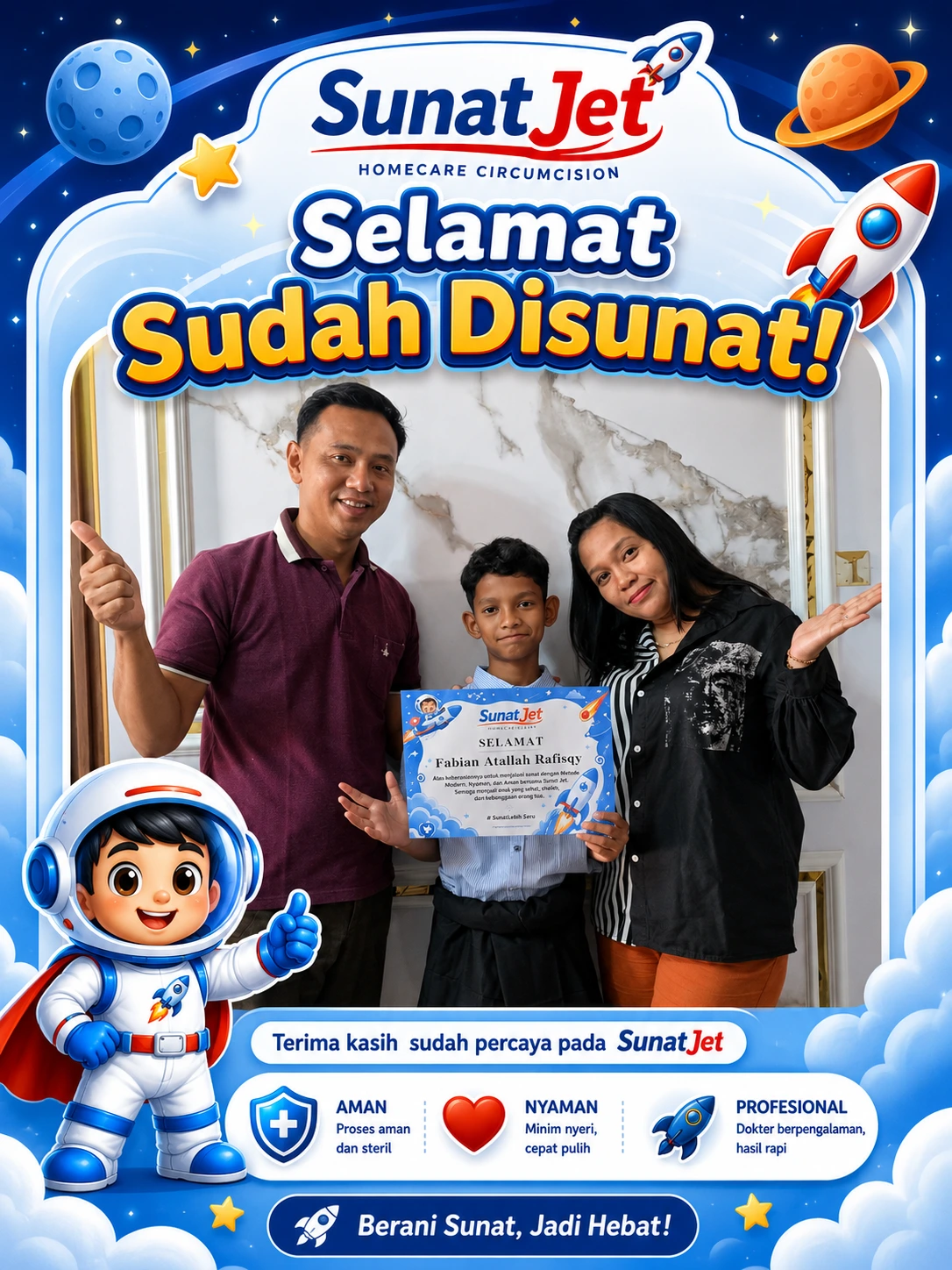 Pasien alumni sunat homecare Sunat Jet 2