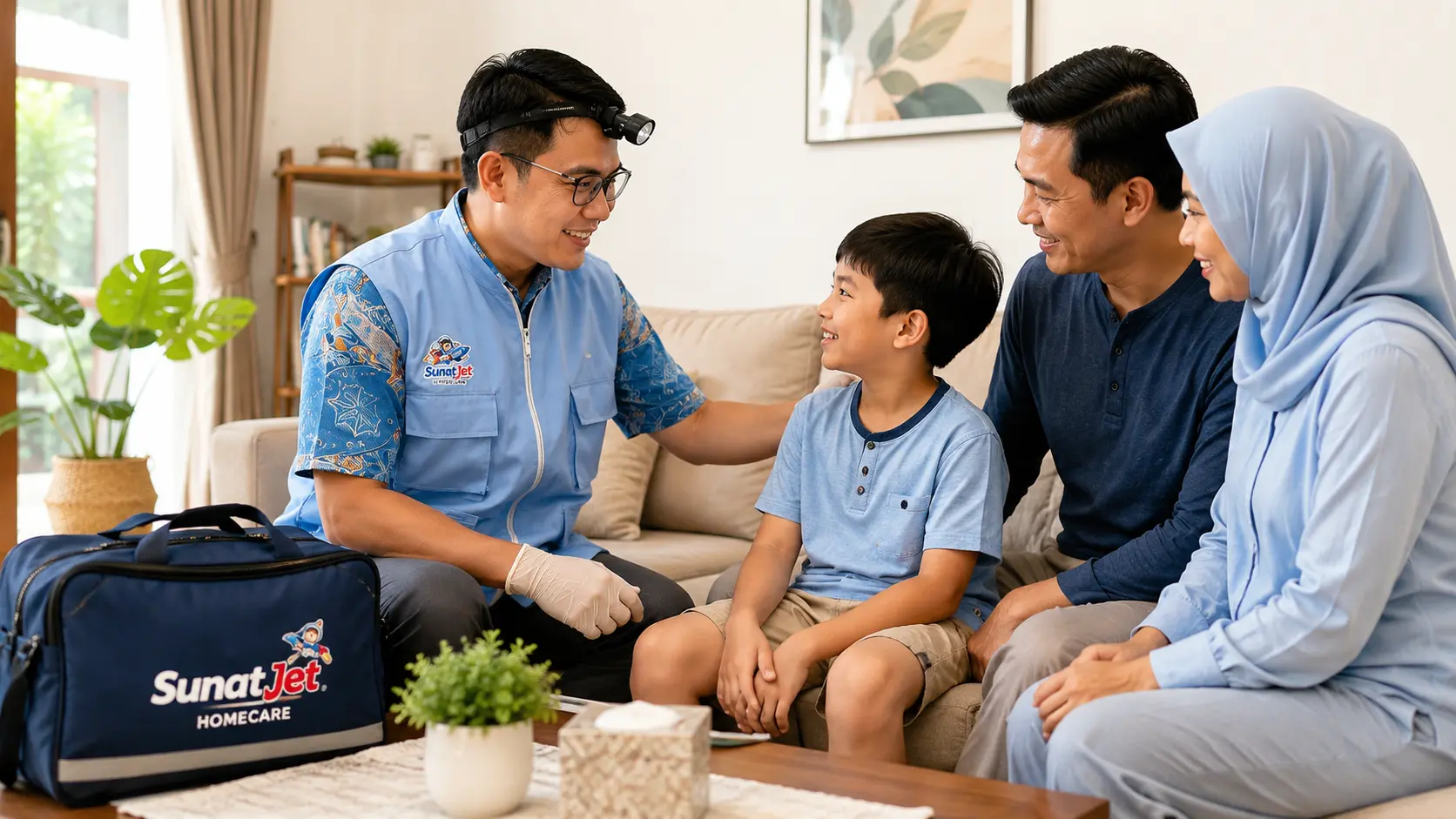 Dokter sunat homecare Jogja bonding dengan pasien anak